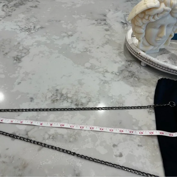 RARE Saint Laurent Calfskin Matelasse Chevron Heart Patchwork Monogram WOC-Black - Picture 14 of 15